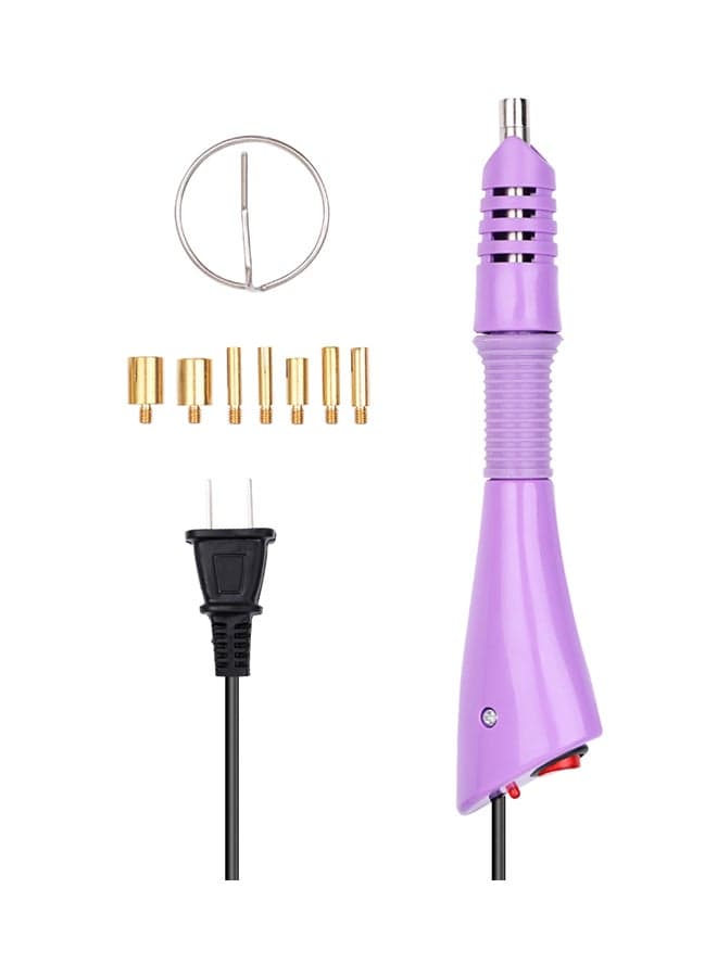 Electric Rhinestone Crystal Machine With Soldering Welding Repair Tools Purple 25.5 x 14.5 x 6cm