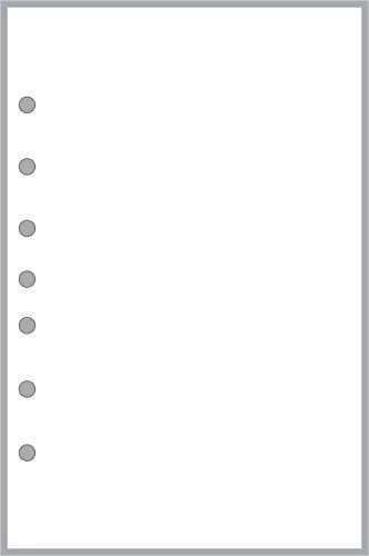 Classic Size Blank Pages, Sized and Punched with 7 Holes for 7-Ring Notebooks Such as Franklin, etc. (5.5" x 8.5")