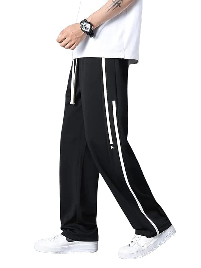 Mack Jonney Men Regular Mid Rise Track Pant || Track Pants || Plain Track Pant-MACK640529 Black