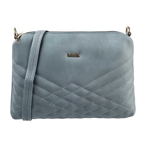 Mochi Womens Synthetic Grey Zip Top Sling (One Size)