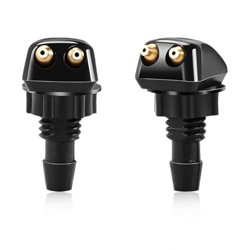BWBWND 2 PCS Front Windshield Washer Nozzles Left Right Wiper Sprayer Jet Head Replacement Parts Windscreen Washer Nozzles Kit for Most Cars Trucks Vans Car Accessories