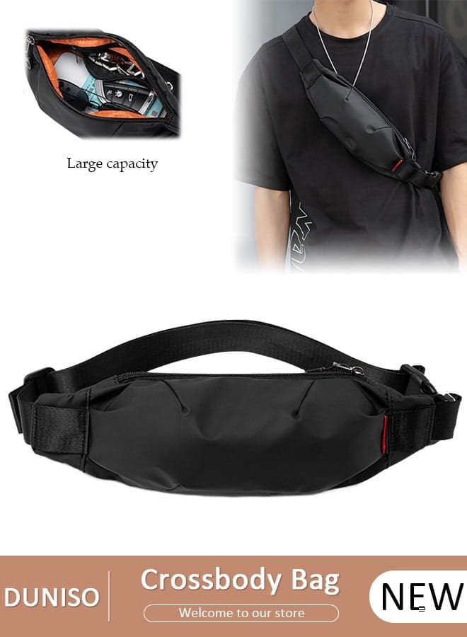 Fashionable Sling Bag Crossbody Bag for Men Waterproof Sling Backpack Hiking Daypack Multipurpose Anti-theft Cross Body Chest Bag for Out door Sports
