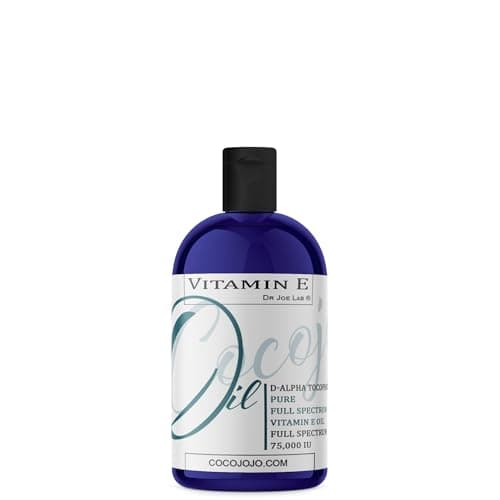 Dr Joe Lab Vitamin E Oil Pure Undiluted Full Spectrum DAlpha Tocopherol 75000 IU 8 oz for Skin Hair Nails Body Care Hydrating Rejuvenating Packaging May Vary