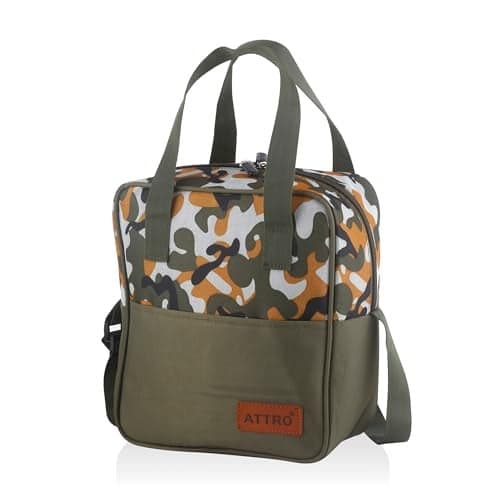 ATTRO Smart Pack Insulated Lunch Bag, 6 Liter – Waterproof & Durable, Stylish Carry Bag for Kids, School, Office, Travel & Picnic, Spacious with Easy-to-Carry Handles – Green