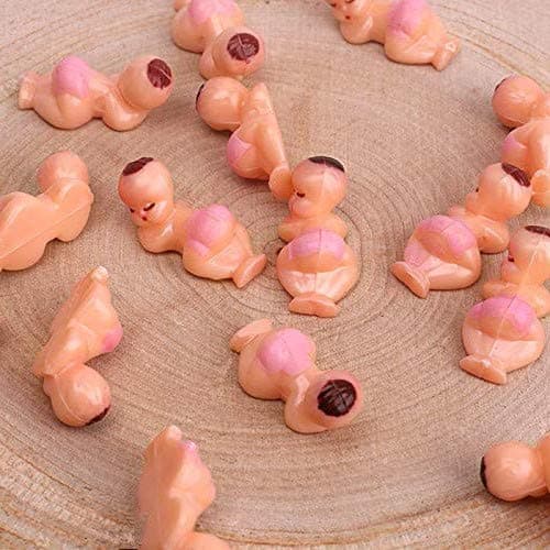 Mini Plastic Babies for Party Favor Decor Party Decorations Baby Shower Party Game Ice Cube Game 34 120pcs Pink