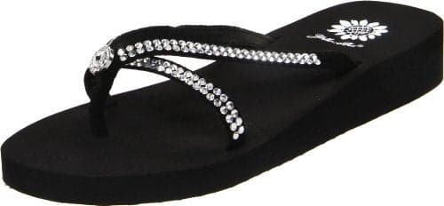 Yellow Box Women's Stormy Flip Flop, Black, 9 M US