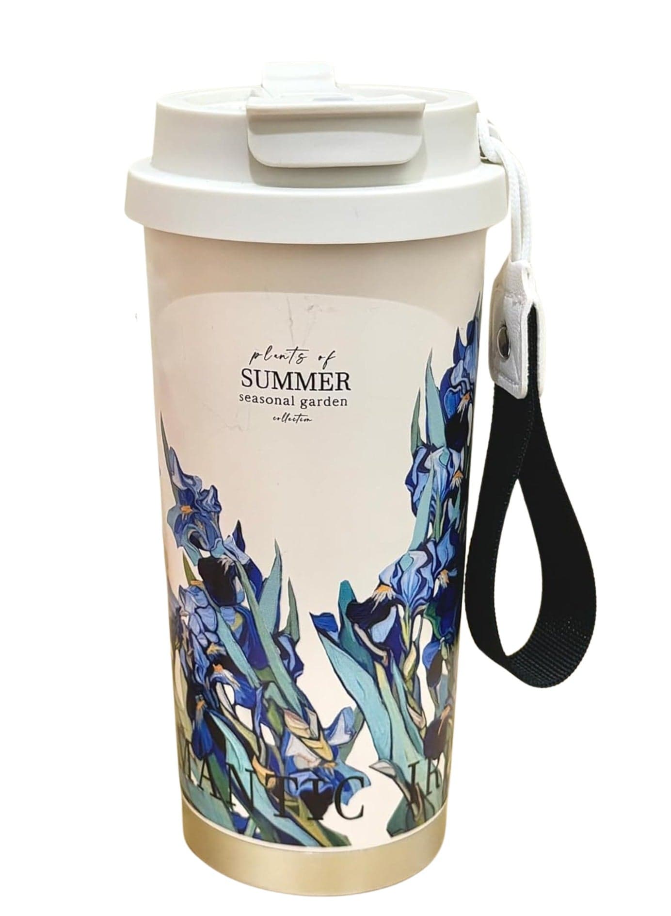 Twisoo Premium Stainless Steel Flower Tumbler Coffee Mug Vacuum Insulated Food Grade Leak Proof Perfect for Travel & Everyday Use Office Gym Home 12 Hours Hot Cold BPA Free 500ml (Blue)