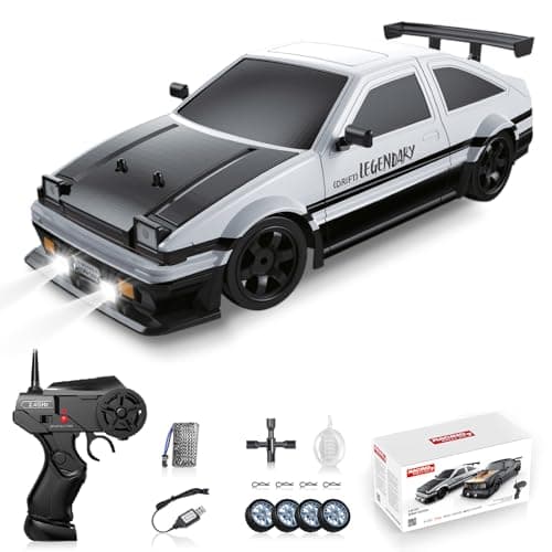 Sakeye RC Drift Car Drifting RC Car for Adults 116 24GHz 4WD Remote Control Cars with Smoke LED Lights Rechargeable Battery and Drifting Tires Toy Cars for Boys Kids
