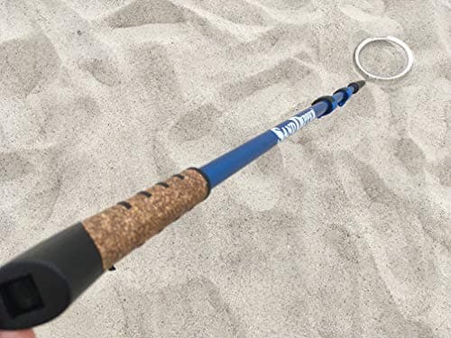 Sand Dipper Full Size Beach Scoop Shovel Sifter Tool for Beachcombing Adjustable Sea Glass Shell Shark Tooth Sifter for the Beach Can Be Used as a Walking or Hiking Stick Too 6Basket blue