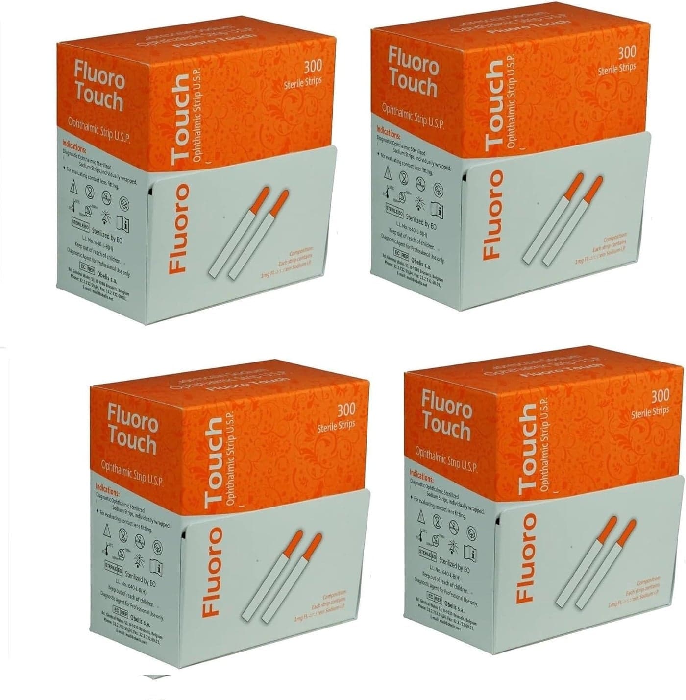 Ophthalmic Fluoro Touch Strips Pack of 1200 Strips