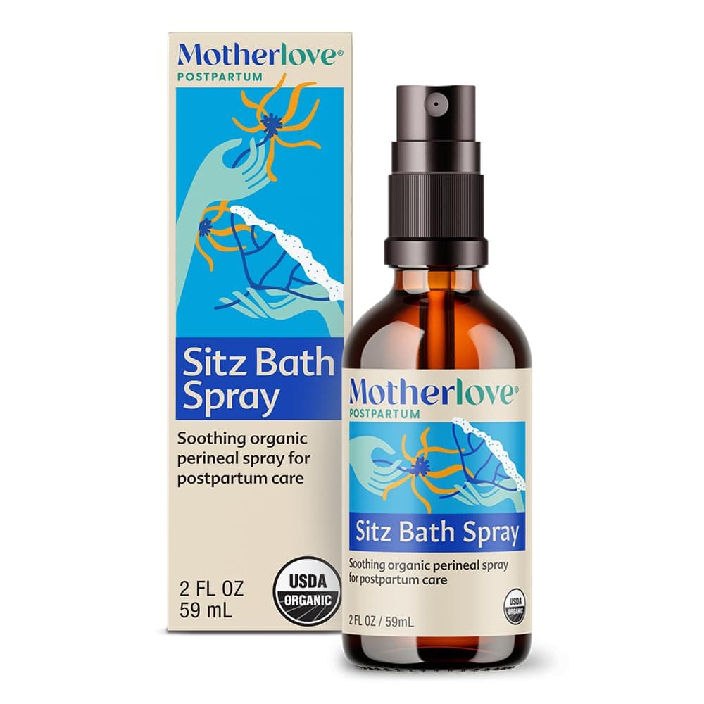 Motherlove Sitz Bath Spray 2 oz Sitz Bath for Postpartum CareHerbal Perineal Spray wWitch HazelUSDA Organic Vegan Cruelty Free