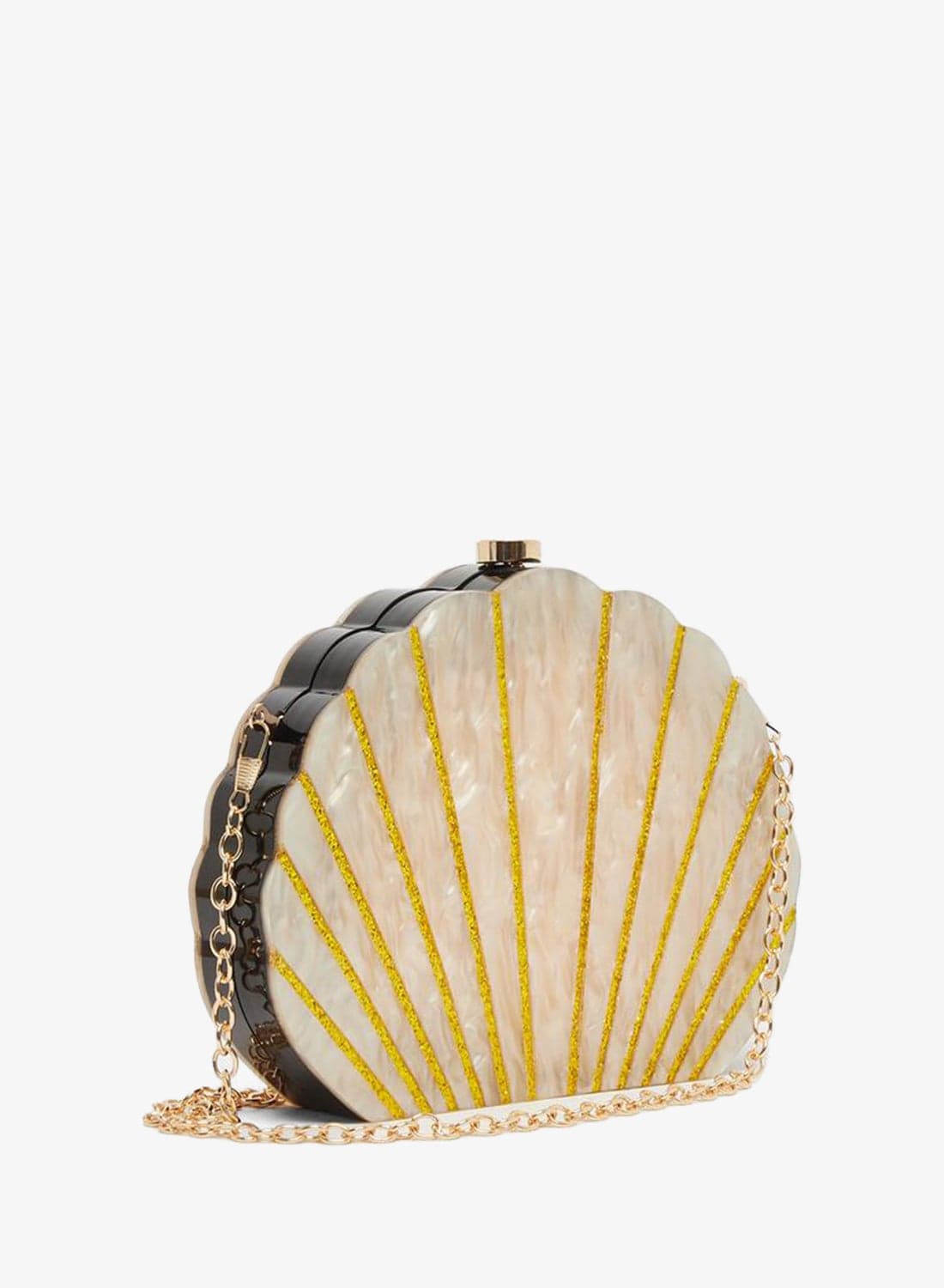 Shell Shape Clutch with Chain Strap