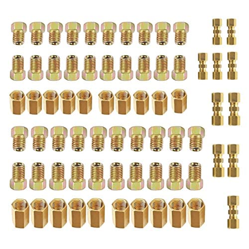 Legines Brakeline fittings 3/16"and 1/4"nuts,unions,compression fittings kit 70 Pieces