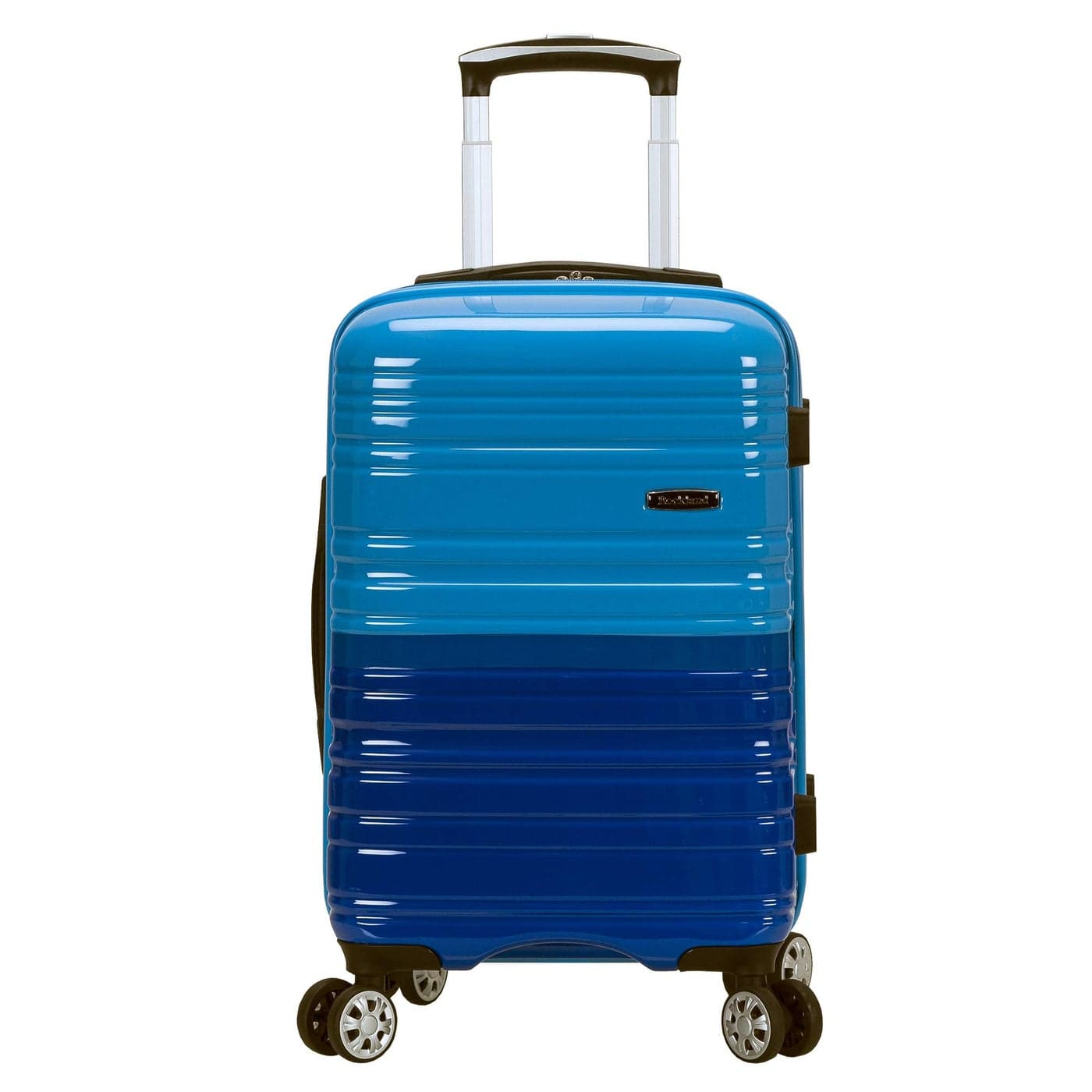 Rockland Melbourne Hardside Expandable Spinner Wheel Luggage Two tone blue CarryOn 20Inch