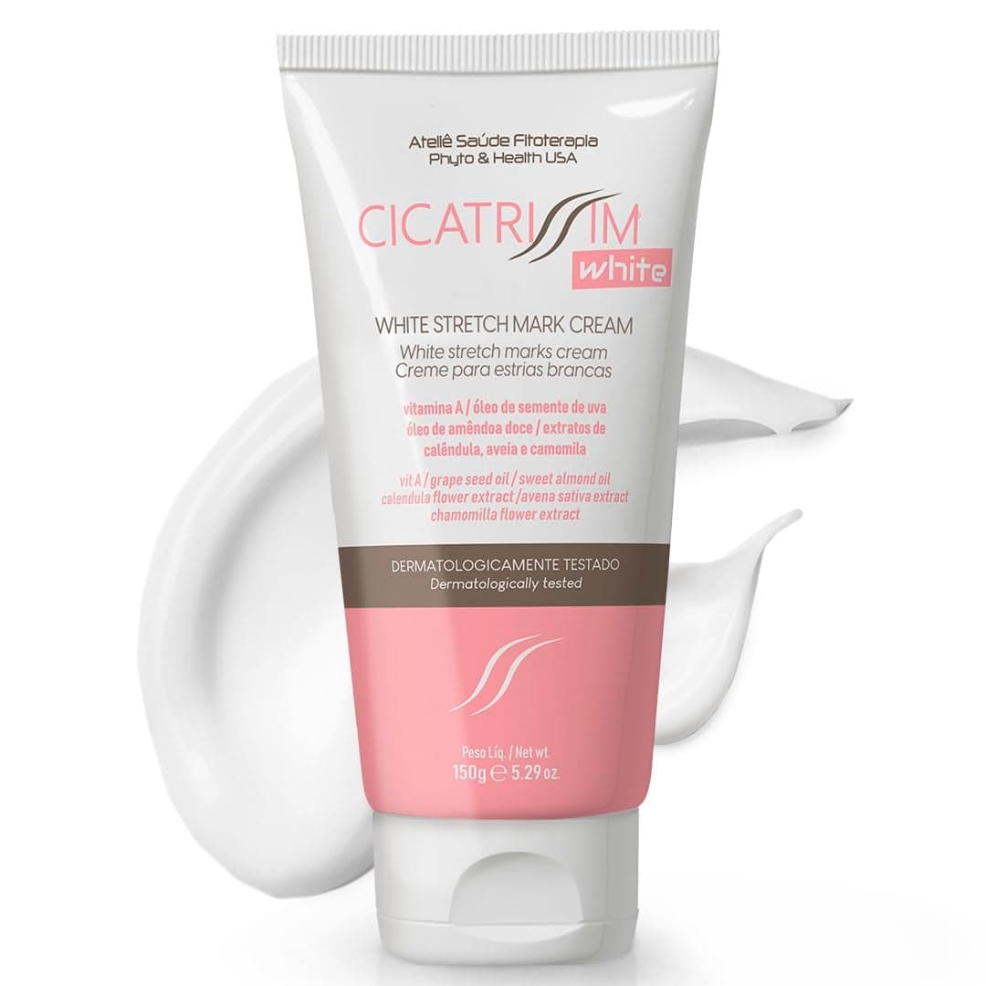 Cicatrissim White Stretch Mark Fade and Removal Cream Innovative Formula With Pure and Powerful Natural Ingredients From Brazilian Flora For All Skin Types