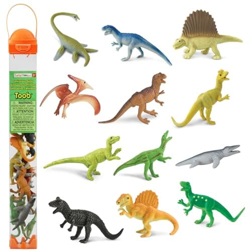 Safari Ltd Carnivorous Dinosaurs TOOB Set of 12 Mini Figurines Featuring TRex Spinosaurus Utahraptor Allosaurus Pteranodon More Educational Toy Figures for Boys Girls Kids Ages 3