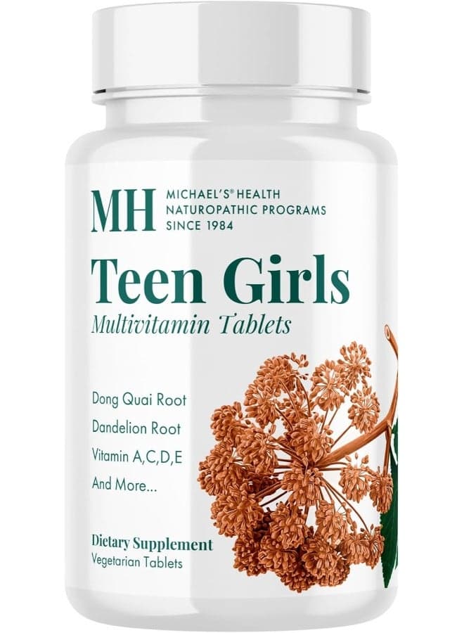 Michael's Health Naturopathic Programs Teen Girls Multivitamin - 60 Vegetarian Tablets - with B Complex Vitamins & Female Herbal Blend - Kosher - 30 Servings