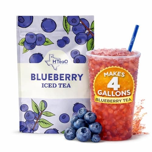 HTeaO Blueberry Green Tea Packets Makes 4 Gallons of Naturally Sweet TexasStyle Iced Tea in 5 Minutes Large Tea Sachets for Parties Family Gatherings Groups No Artificial Flavors or Additives 8Count