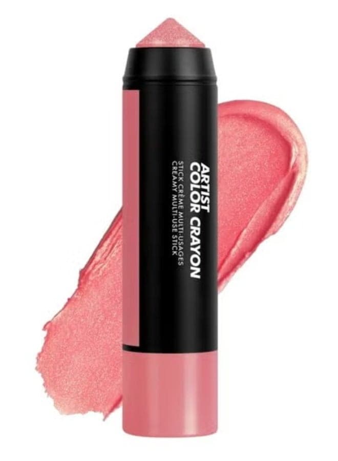 MAKE UP FOR EVER Artist Color Crayon Waterproof Multi-Use Stick 7g – Shade 212 Fizzy Pink – Peachy Pink Shimmer – Longwear, Blendable, Multi-Use Eye, Cheek & Face Crayon