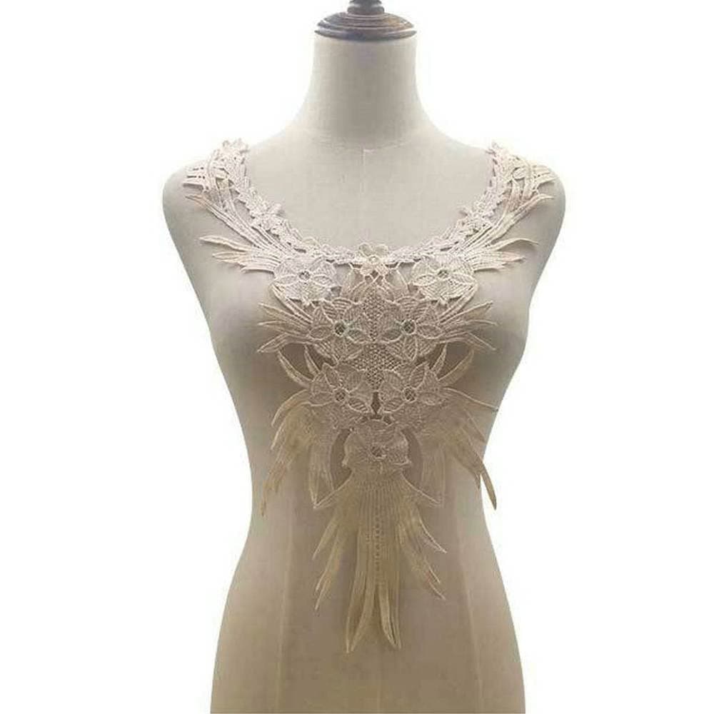 1 pc Lace Collar Beautiful Flower Venise Lace Trim Sewing Appliques Color C
