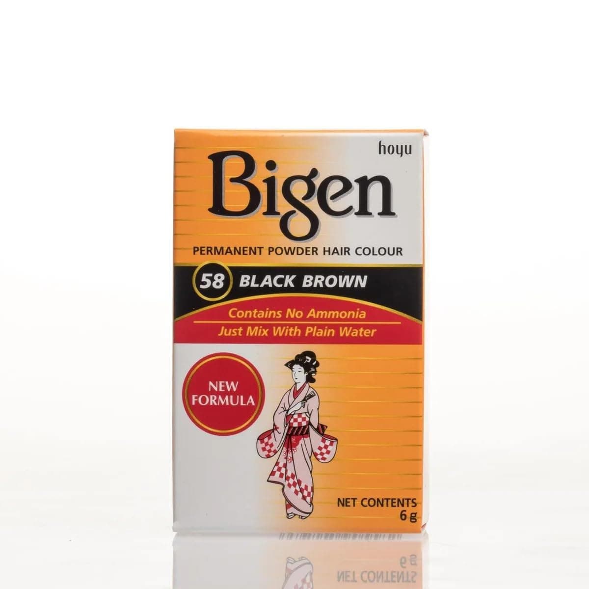 Bigen Powder Hair Color 58 Black Brown 021oz 6 Pack