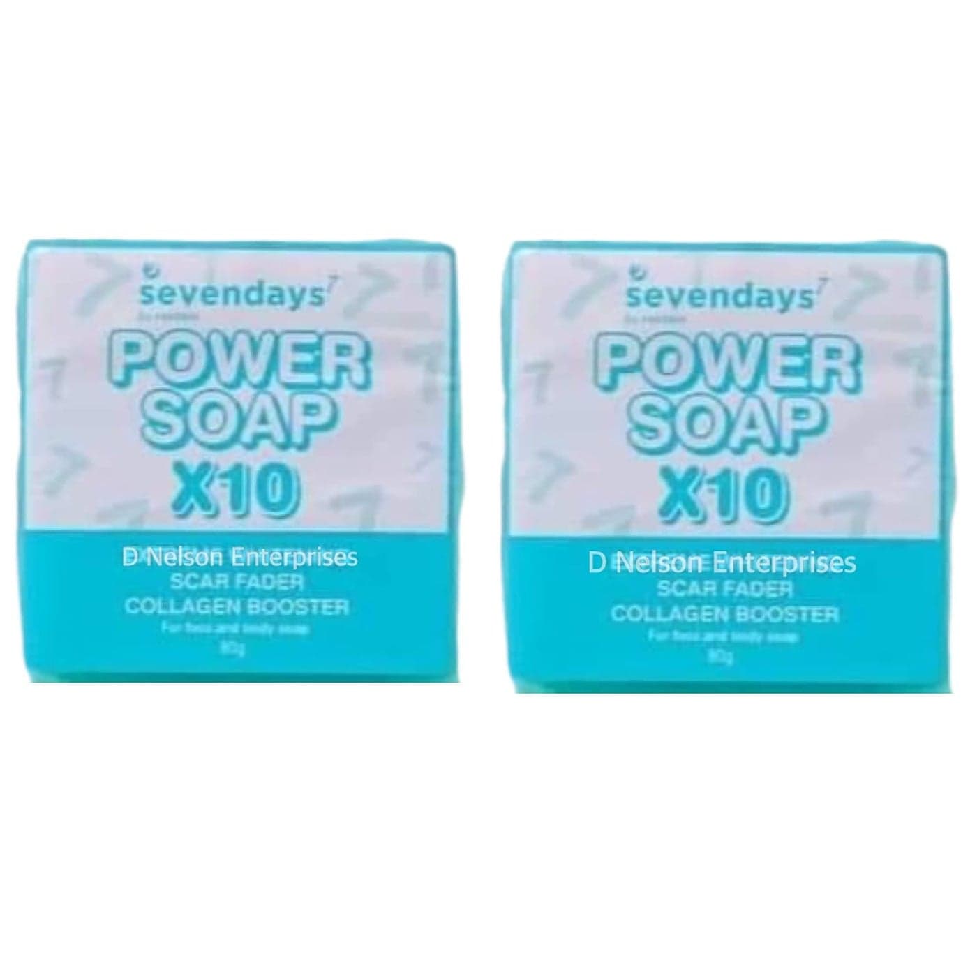 2 Bars SevenDays by Her Skin POWER SOAP for Face Body 80g
