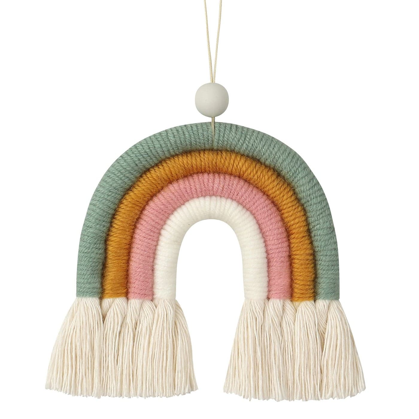 BOHO GARDEN Macrame Bohemian Rainbow Charm Essential Oil Diffuser for Cars Baby Nursery Childrens Bedroom Home Decor Decorative Hanging Air Freshener Accessories Spring