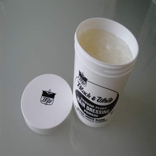 Black and White Pluko Hair Dressing Pomade 200g