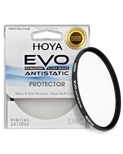 Hoya EVO Antistatic 58mm Filter — Premium Optical Glass w/ 16-Layer SMC Lens Protector for 99.8% Light Transmission, 3mm Thick, Dust & Scratch-Resistant, Water Repellent for Clear Image Quality