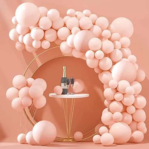 atorakushon Light Orange Colour Pastel Latex Party Balloons 10 Inches for Home Decoration Happy Birthday Party Supplies Wedding Anniversary Office Party Purpose Pack of 100
