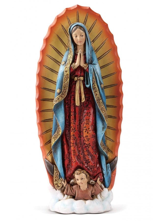 Joseph's Studio by Roman - Our Lady of Guadalupe Figure on Base, 6" Scale Renaissance Collection, 7.25" H, Resin and Stone, Religious Gift, Decoration