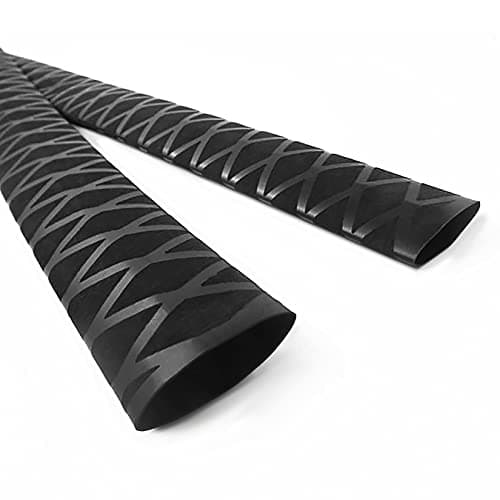 eTekGo X-Tube Heat Shrink Wrap Tubing 39"&64" Lengths for Rod Grips-5 Color 14 Sizes (Black, Diamter:50mm; Length:39")