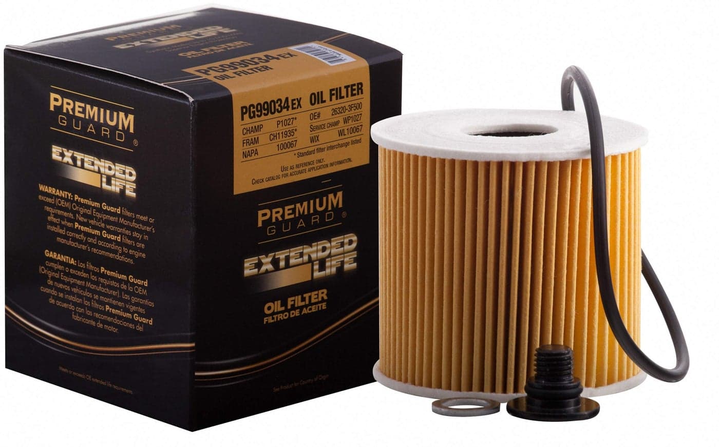 PG99034EX Extended Life Oil Filter up to 10000 Miles Fits 202017 Genesis G80 202117 G90 201615 Hyundai Genesis