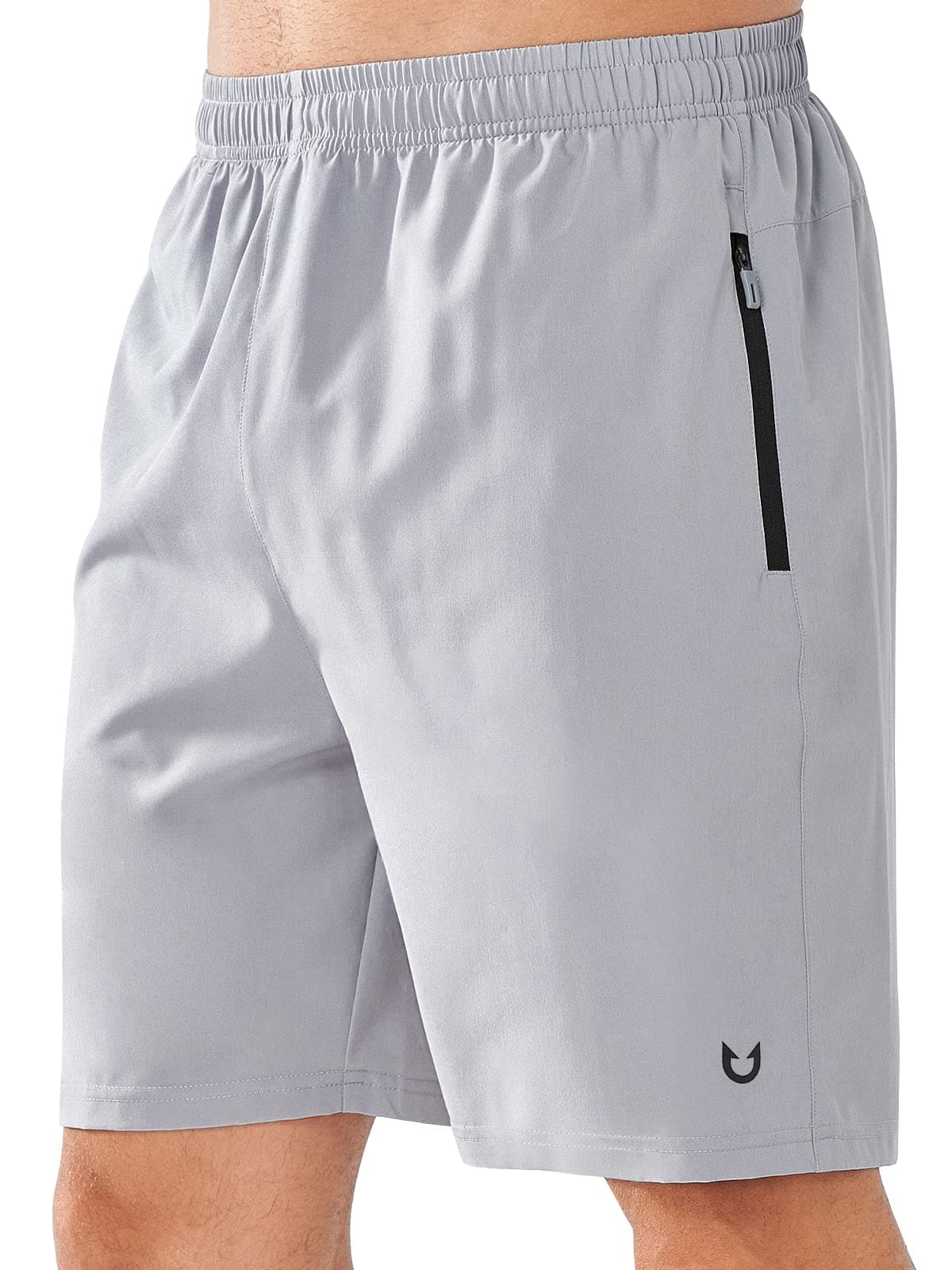 NORTHYARD Men's Athletic Running Shorts Quick Dry Workout Shorts Lightweight Sports Gym Basketball Shorts Hiking Exercise Grey-7 inches L