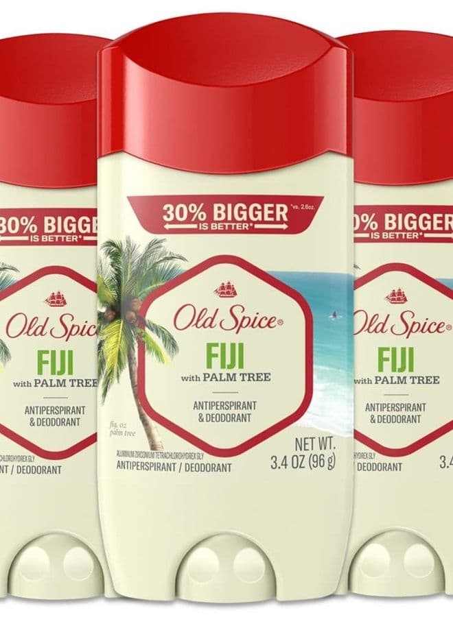 Men's Antiperspirant & Deodorant Fiji with Palm Tree, 3.4oz, Pack of 3