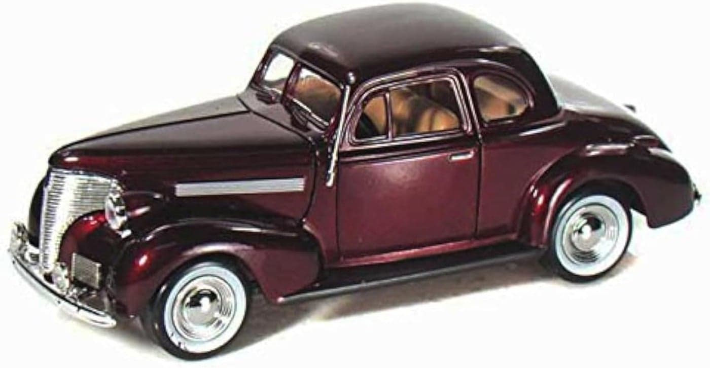 Motor Max 1939 Chevrolet Coupe Burgundy 1/24 Diecast Model Car