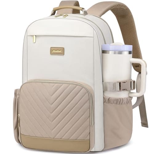 Laptop Backpack for Women Bookbag: 15.6 inch Work School Backpacks with Pouch Pocket for Large Capacity Cup & USB Charger College Book Bag Travel Business Nurse Teacher Bookbags Anti-theft Back Pack