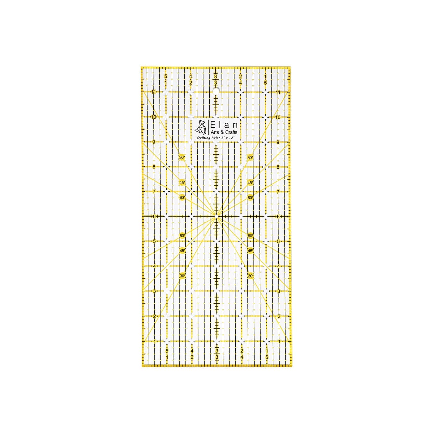 Elan 6 x 12 Inch Quilting Ruler Fabric Ruler Acrylic Rulers for Sewing Quilting Rulers for Patchwork Sewing Supplies and Accessories