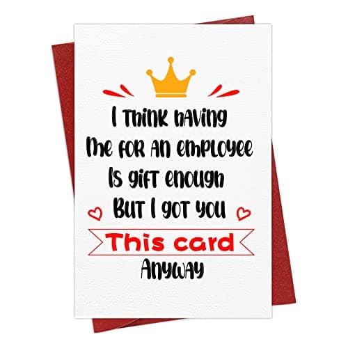 PETCEE Funny Boss Day Card for Women Men Boss Day Gifts Card from Employee Bosses's Greeting Card for Lady Bosses Her Him National Boss's Day Gift Ideas Christmas Birthday Gifts for Male Female Manager