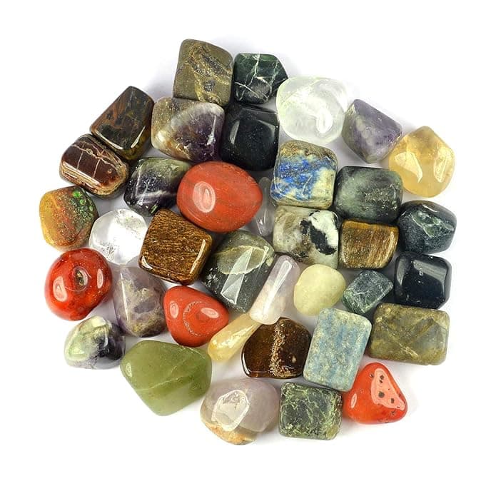 Reiki Crystal Products Natural Mix Tumble Stone Raw Rough Stone Tumbled Pack of 1000 Gram