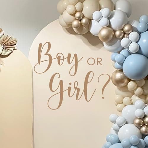 Boy or Girl Gender Reveal Decal He or She Sign Boy or Girl Baby Gender Party Theme Decorations Baby Gender Sign Gender Reveal Backdrop Backdrop Letters for Arch Decal