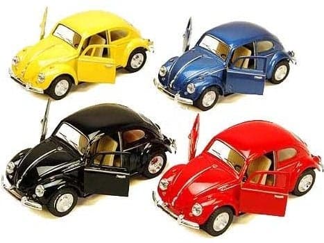 KiNSMART 1967 Volkswagen Classic Beetle 5 Inch 132 Scale Die Cast Metal Model Toy 4Set