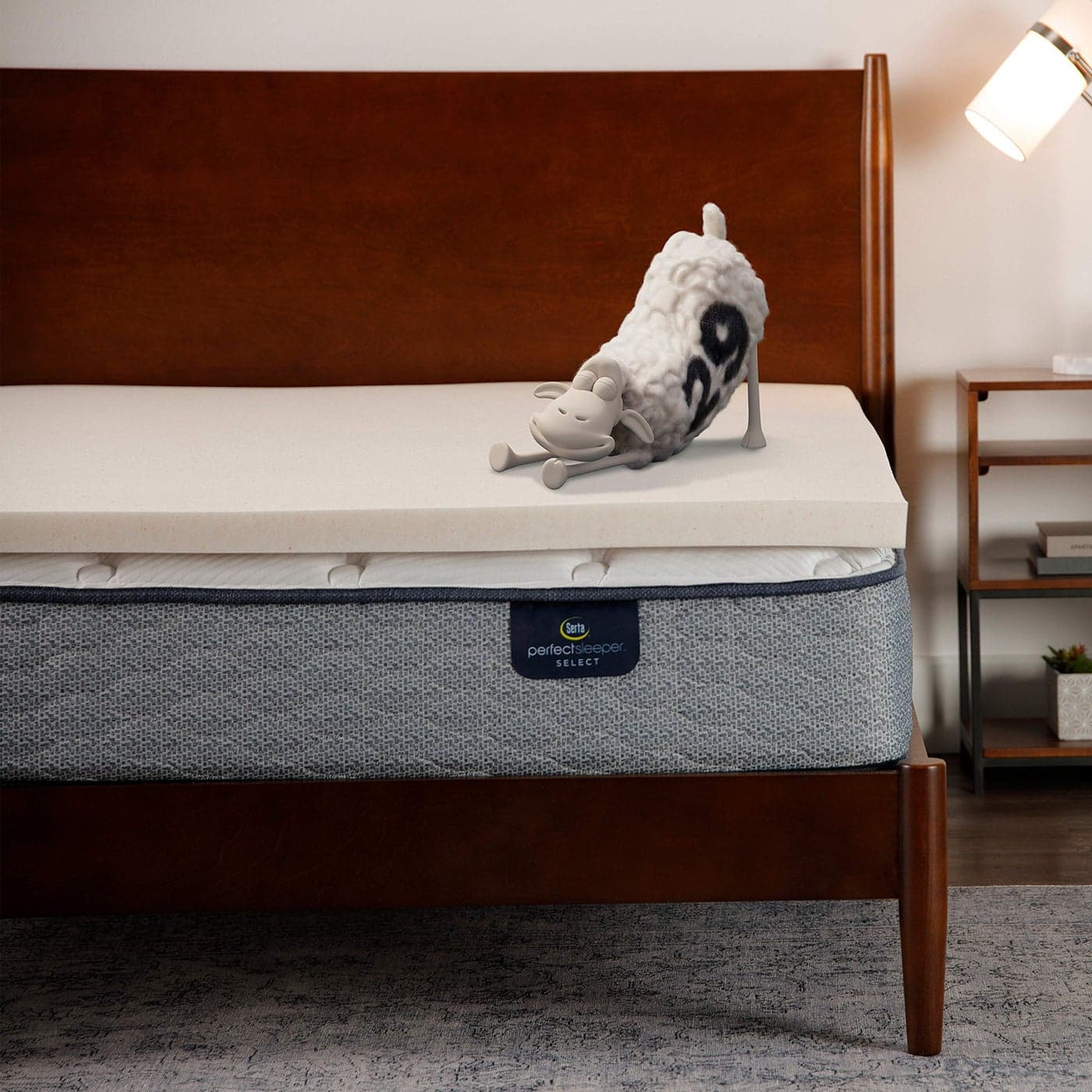 Serta CopperGel Cooling PressureRelieving Memory Foam Mattress Topper 2 Inch King