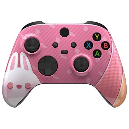 eXtremeRate Custom Shell for Xbox Series X S Easter Rabbit Replacement Cover Front Housing Cover for Xbox Core Controller Wireless