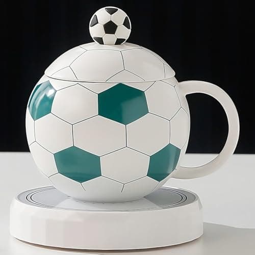 BonZeal Ceramic Football Mug Green Premium Coffee Mug Soccer Mug Tea Cup 400 ml Sports Theme Birthday Gift for Boys Girls Boyfriend Girlfriend Him Her Mugs for Coffee Premium Mugs for Gift