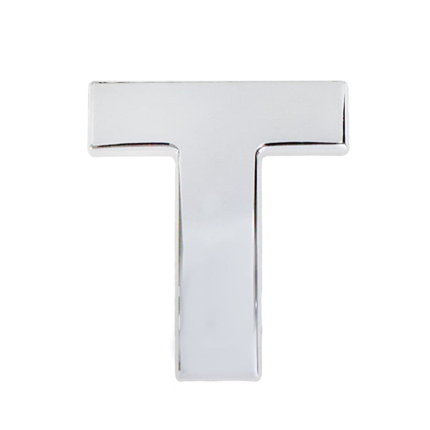 Modengzhe 3D Metal Car Emblem Letter T Sticker Chrome Plating Zinc Alloy Automobile Symbol Badge Decal