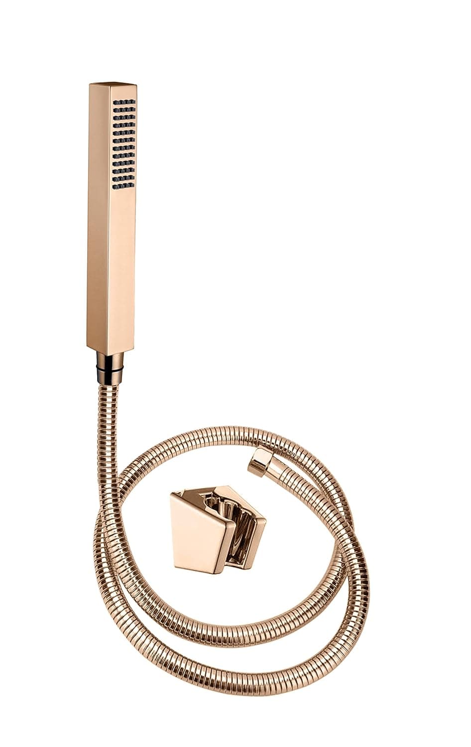 Aquieen Luxury Series Kubix Hand Shower with 15 Meter Shower Tube Wall Hook Rose Gold
