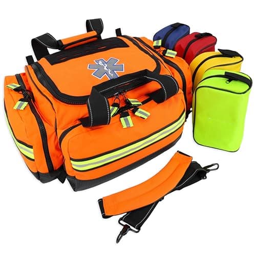 Lightning X Products Large Intermediate EMT Medic Modular Trauma First Responder EMT Bag - Orange
