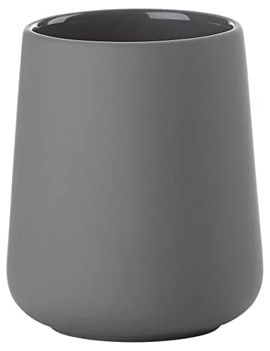 ZONE DENMARK Nova One Toothbrush Cup Sleek Durable Modern Bathroom Accessory Revitalize Your Daily Routine with Scandinavian Elegance and Practicality Unite Gray