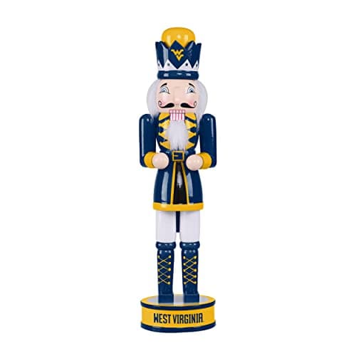 FOCO NCAA West Virginia Mountaineers Team Logo 14 Holiday NutcrackerTeam Logo 14 Holiday Nutcracker Version 2 One Size